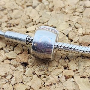 925 STERLING SILVER SMOOTH CLIP CHARM STOPPER FOR PANDORA ESSENCE BRACELETS